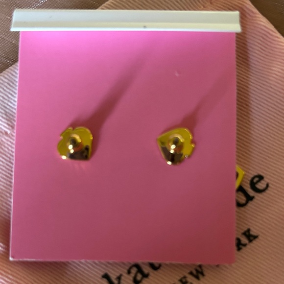 Kate Spade Gold Heart Drop Earrings - Picture 3 of 3